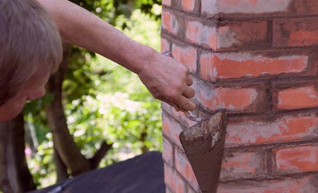 Joint lines tamped full along the brick